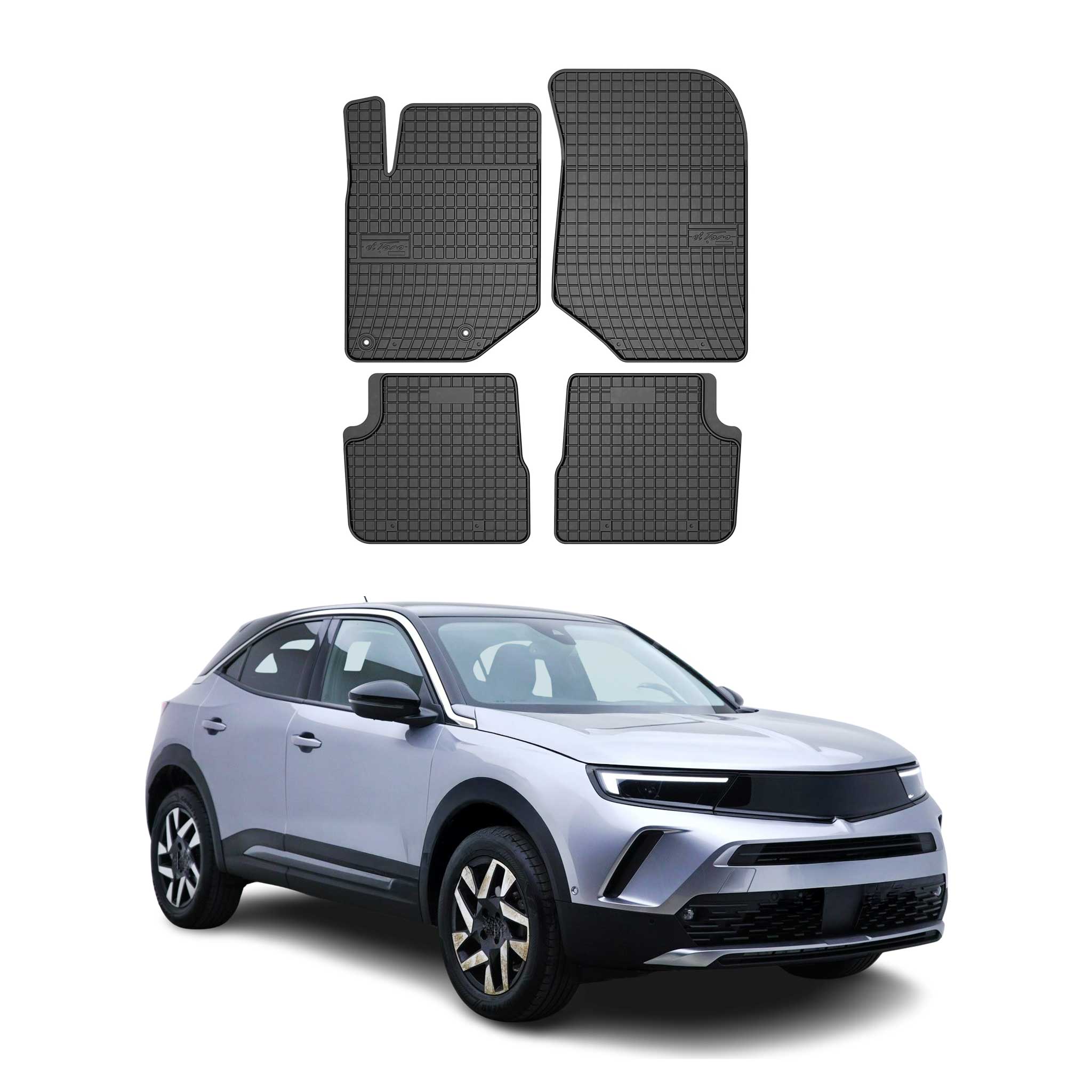 Tapis de Sol pour Opel Mokka B 2021-2026 OMAC Noir Caoutchouc