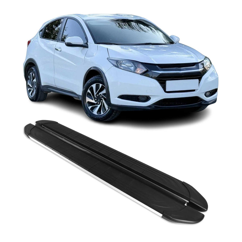 Marchepieds Latéraux pédale pour Honda HR-V 2016-2022 Aluminium Gris Noir 2Pcs