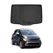 OMAC Tapis De Coffre pour Fiat 500L 2012-2024 en caoutchouc Noir