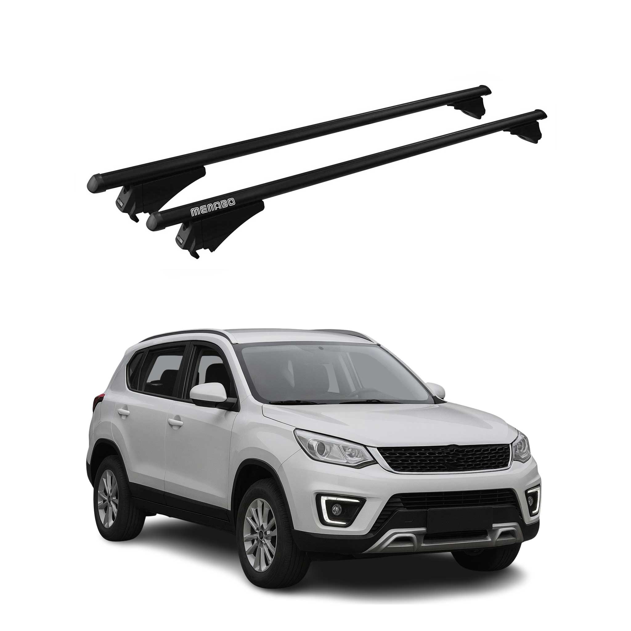 Tiger Barres de toit transversales pour Senova x35 2016-2019 Noir