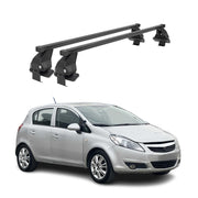 Barres Transversales Menabo pour Opel Corsa D 2006-2010 3-portes Noir