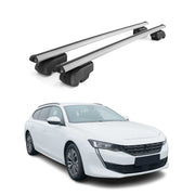 Barres de toit Transversales pour Peugeot 508 2018-2025 Aluminium Gris ABE