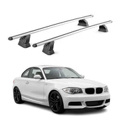 Barres de toit transversales Alu pour Bmw Serie 1 coupè E82 2007-2013 Gris 2Pcs