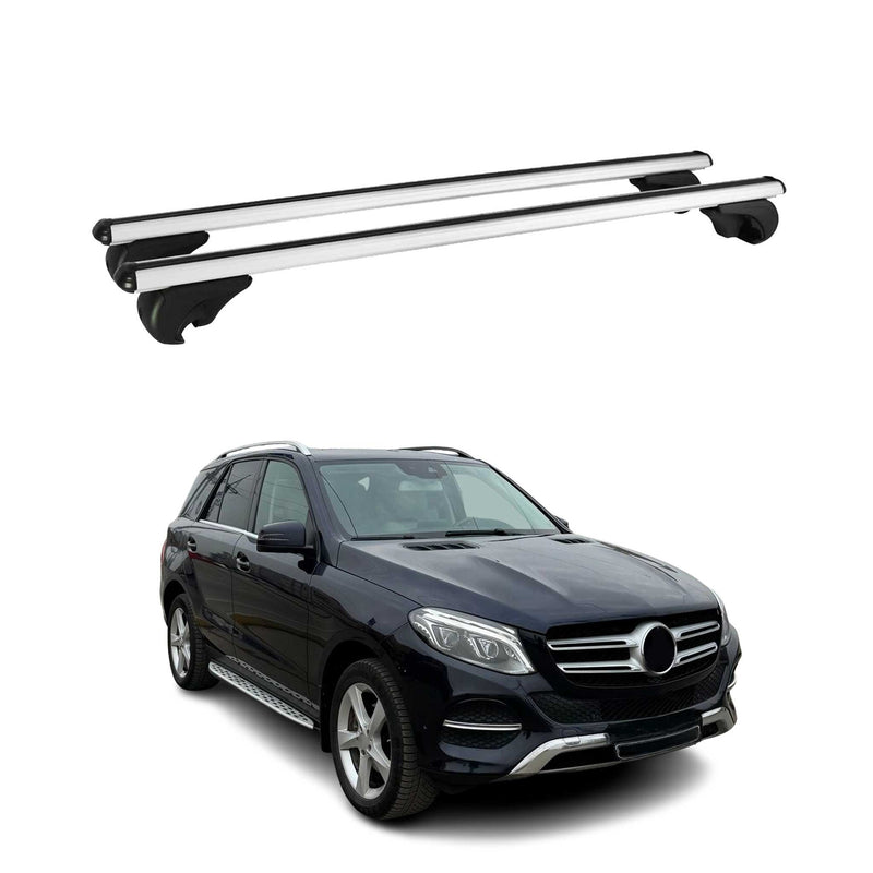 Barres de toit Transversales pour Mercedes GLE W166 2015-2018 Aluminium Argent