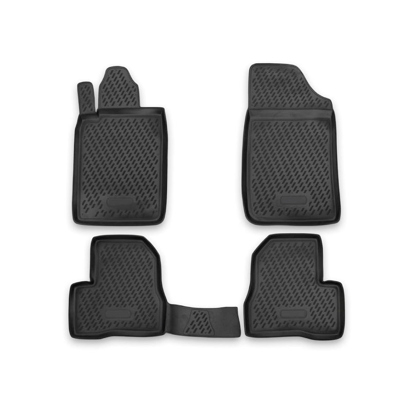 OMAC Tapis de sol pour Peugeot 206 1998-2013 sur mesure en caoutchouc Noir