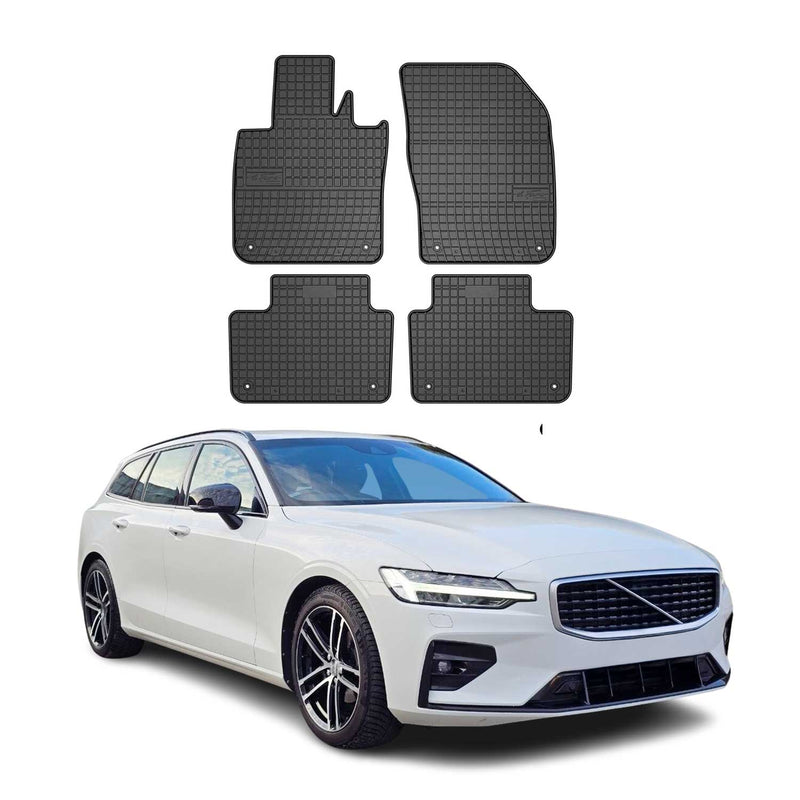 Tapis de Sol pour Volvo V60 2018-2022 Caoutchouc Noir