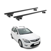 Barres de toit transversales pour Hyundai i30 I Break 2007-2012 Alu Noir ABE