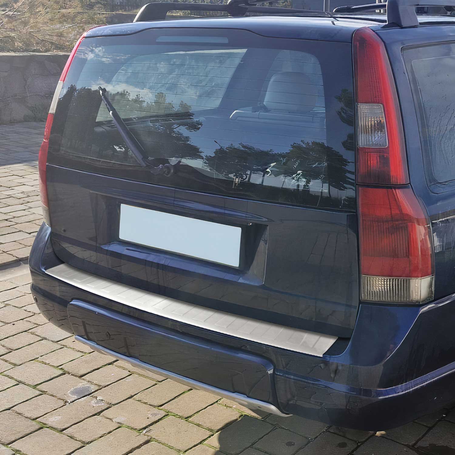Protection de Pare-Chocs Arrière pour Volvo XC70 I 1998-2000 Inox finition polie