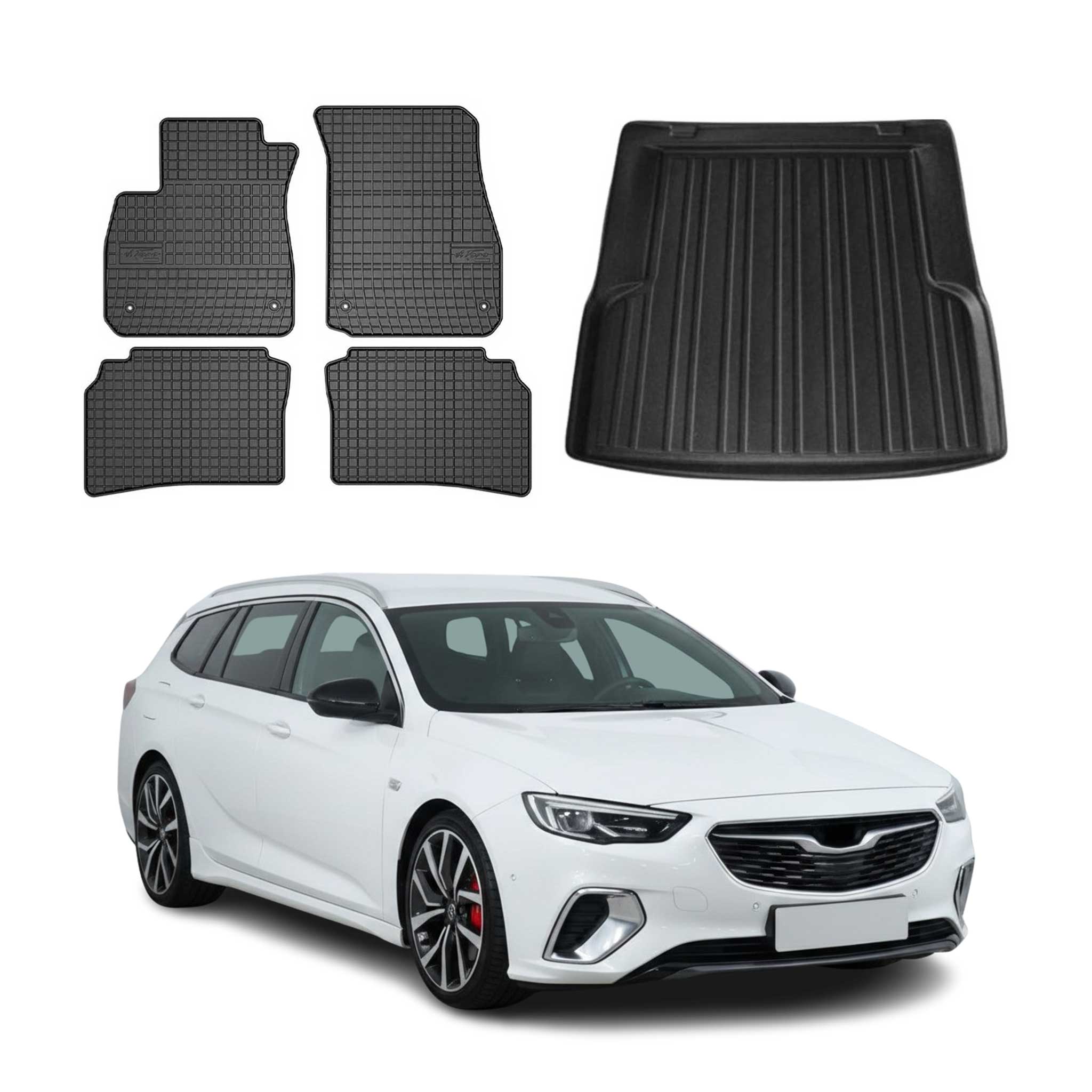 Kit Tapis de sol et coffre pour Opel Insignia B Break 2017-2020 TPE Noir