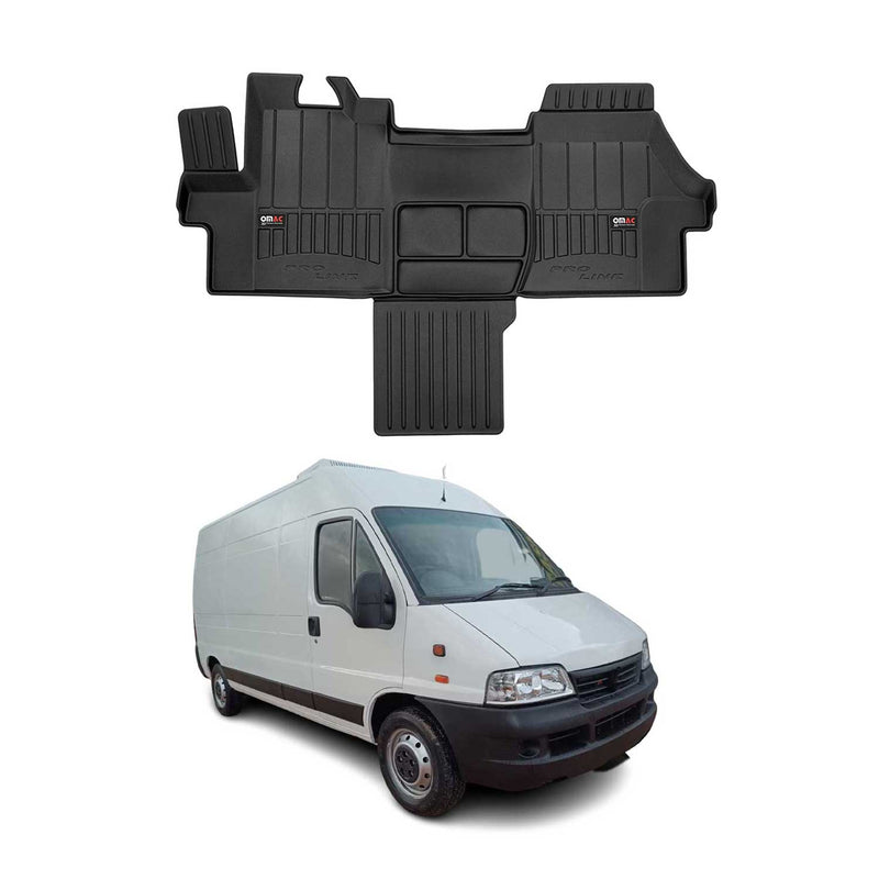 Tapis de Sol pour Fiat Ducato 2006-2020 Voiture Caoutchouc Noir