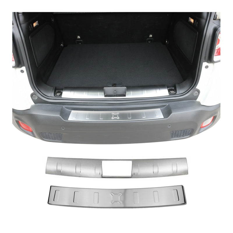 Kit Protection de Pare-Chocs arrière pour Jeep Renegade 2014-24 Brossé inox 2Pcs