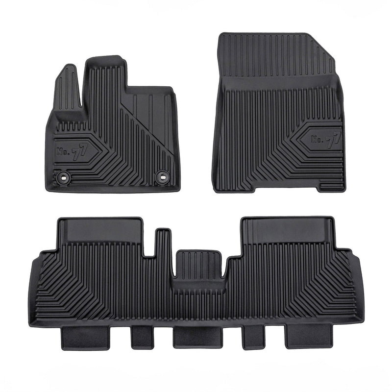Tapis de Sol de Voiture pour Fiat E-Doblo 2022-2025 TPE Antidérapant Noir 3Pcs