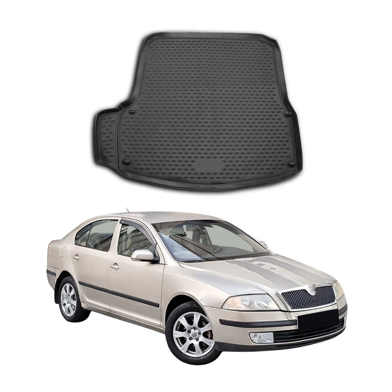 Tapis de Coffre pour Skoda Octavia 2004-2013 TPE Noir