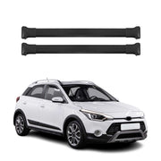 Barres de toit transversale pour Hyundai i20 Active Elite 2014-2020 Alu Noir 2x