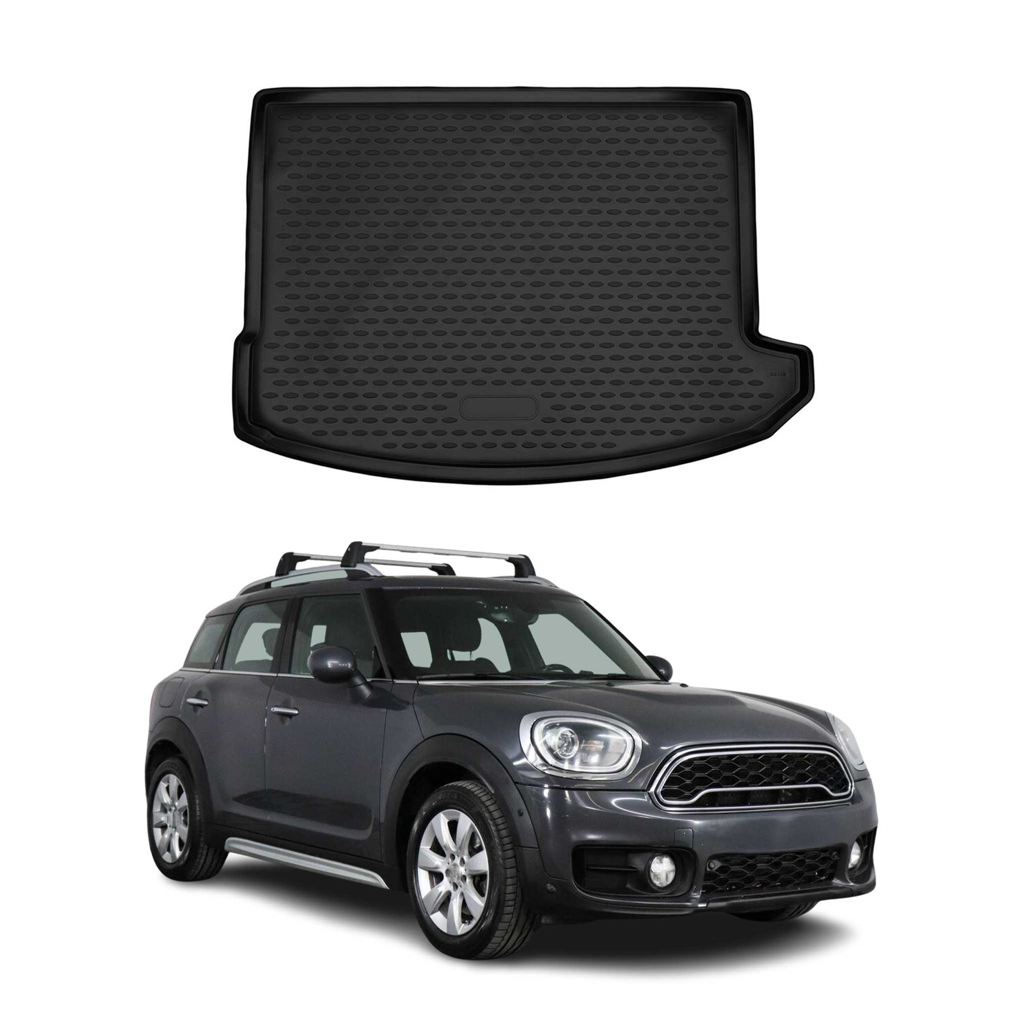OMAC Tapis De Coffre pour MINI Countryman F60 2016-2024 en caoutchouc Noir