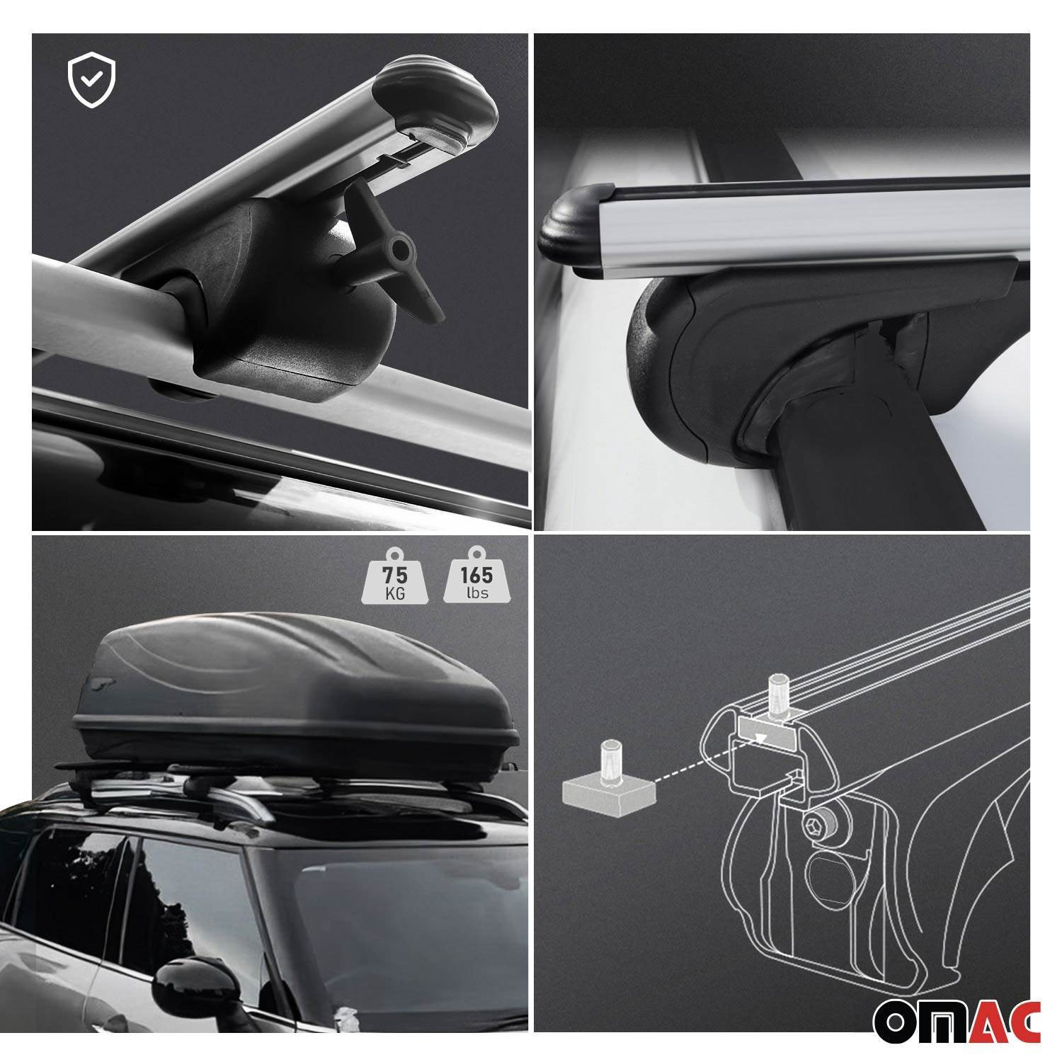 Barres de toit Transversales pour Alfa Romeo 156 Crosswagon 2004-07 TÜV Gris