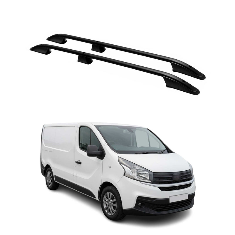 Barres de toit longitudinales pour Fiat Talento 2016-2024 L1 Aluminium Noir