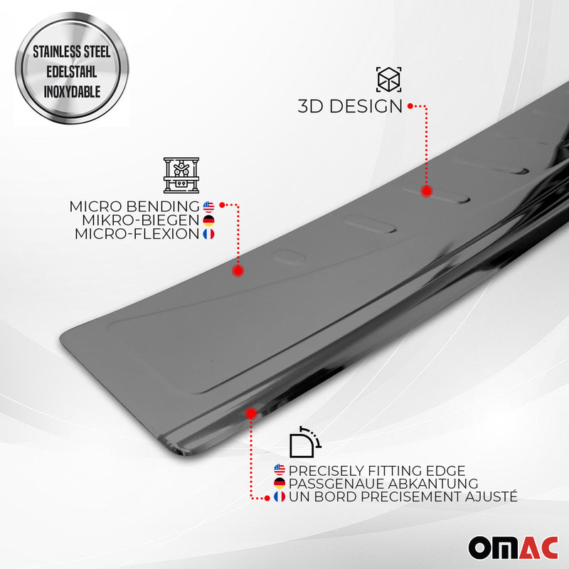 Protection Seuil de Pare-chocs Arriére pour Mercedes V Classe 2014-2021 Noir