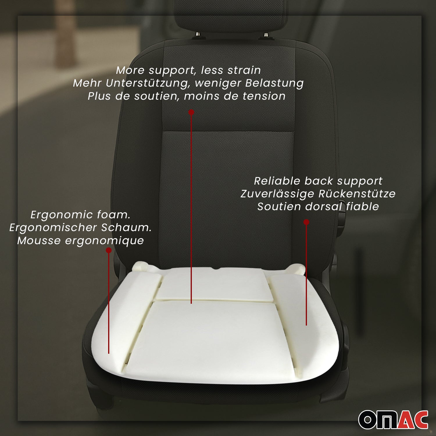 Coussin Mousse d'Assise pour Fiat Ducato e-Ducato 2006-2026 Remplacement 1pc