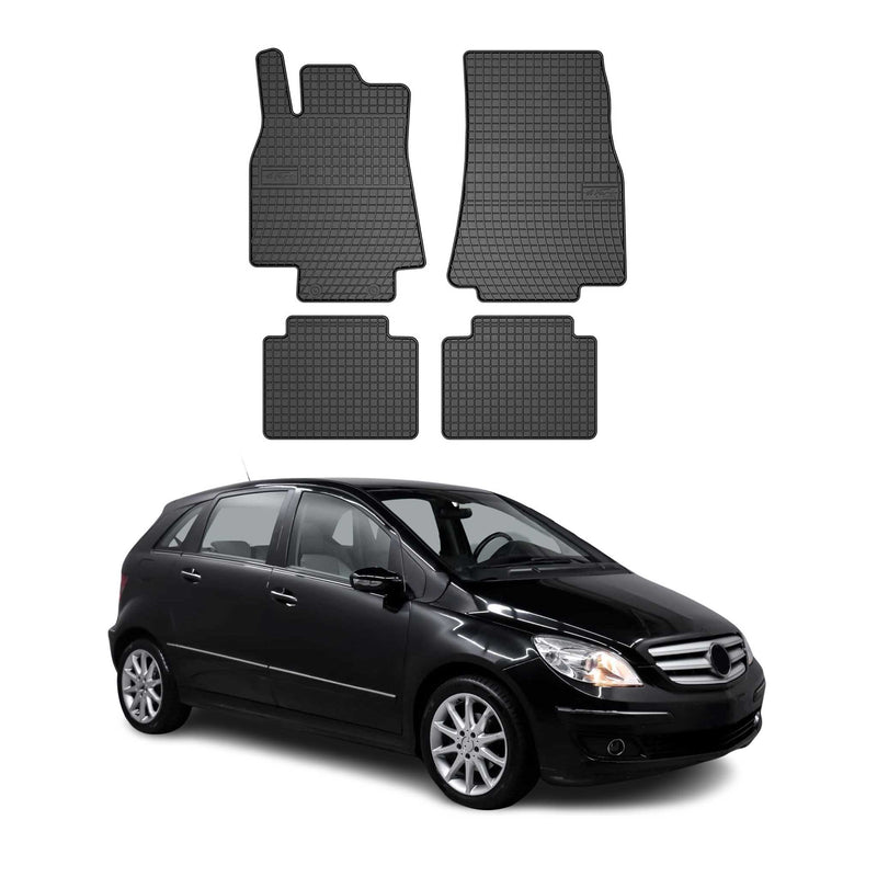 Tapis de Sol pour Mercedes Classe B W245 2005-2011 Caoutchouc Noir