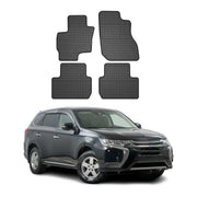 Tapis de Sol pour Mitsubishi Outlander 2014-2020 Noir Caoutchouc
