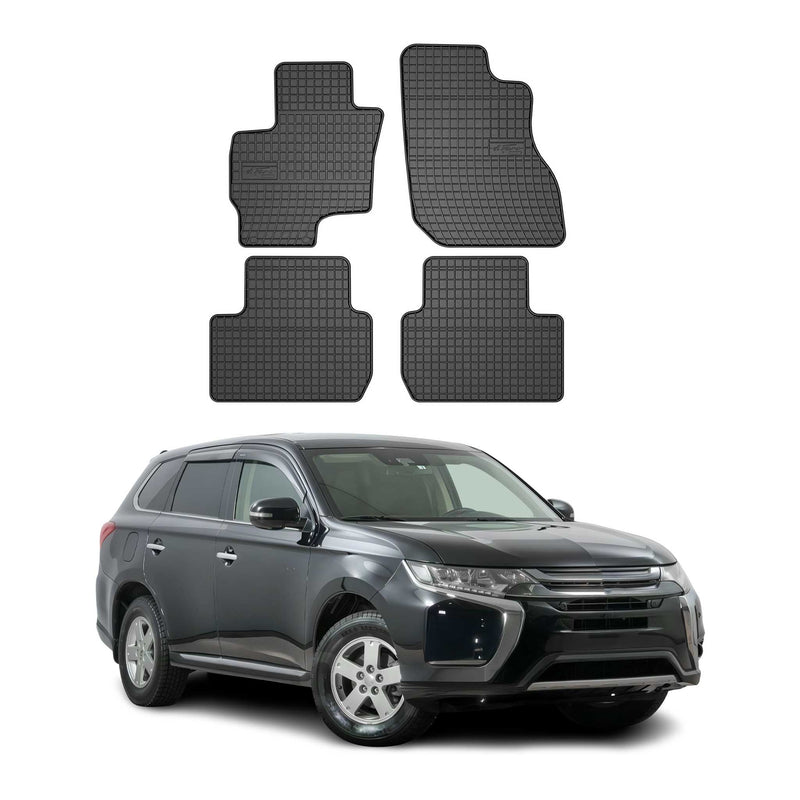 Tapis de Sol pour Mitsubishi Outlander 2014-2020 Noir Caoutchouc