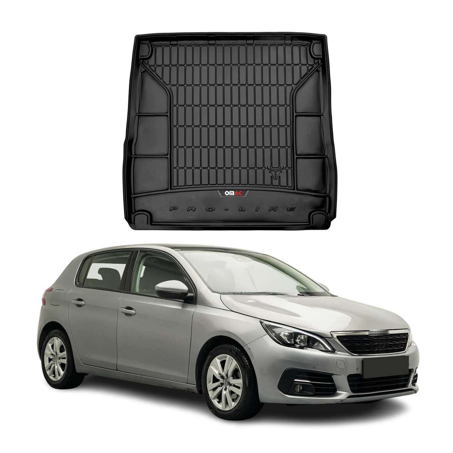 Tapis de Coffre pour Peugeot 308 2013-2021 TPE Noir