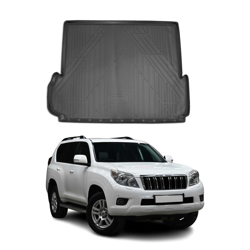 Tapis de Coffre pour Toyota Land Cruiser Prado 2009-2023 TPE caoutchouc Noir