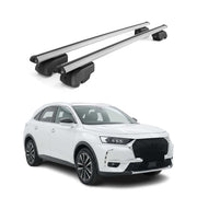 Barres de toit Transversales pour DS 7 Crossback E-Tense 2019-2026 Alu Gris 2Pcs