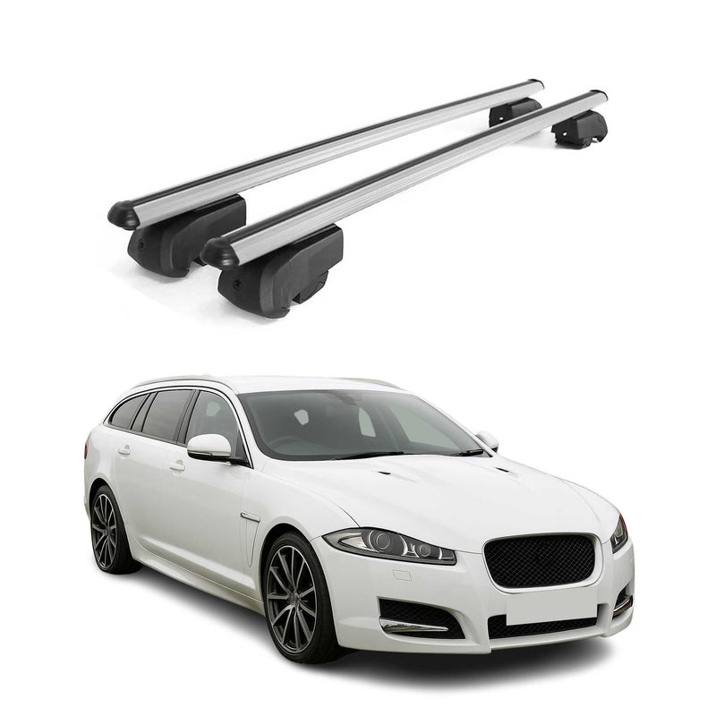 Barres de toit Transversales pour Jaguar XF Sportbrake 2018-2021 Alu ABE