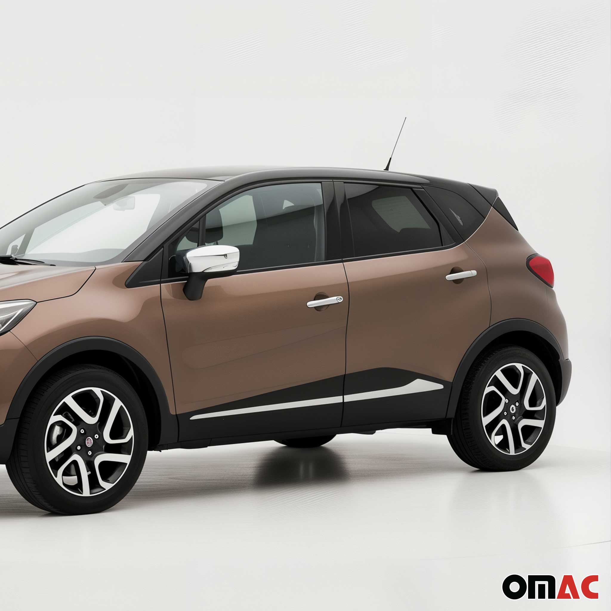 Couverture de poignée de porte pour Renault Captur I 2013-19 Acier Sans clé 8Pcs