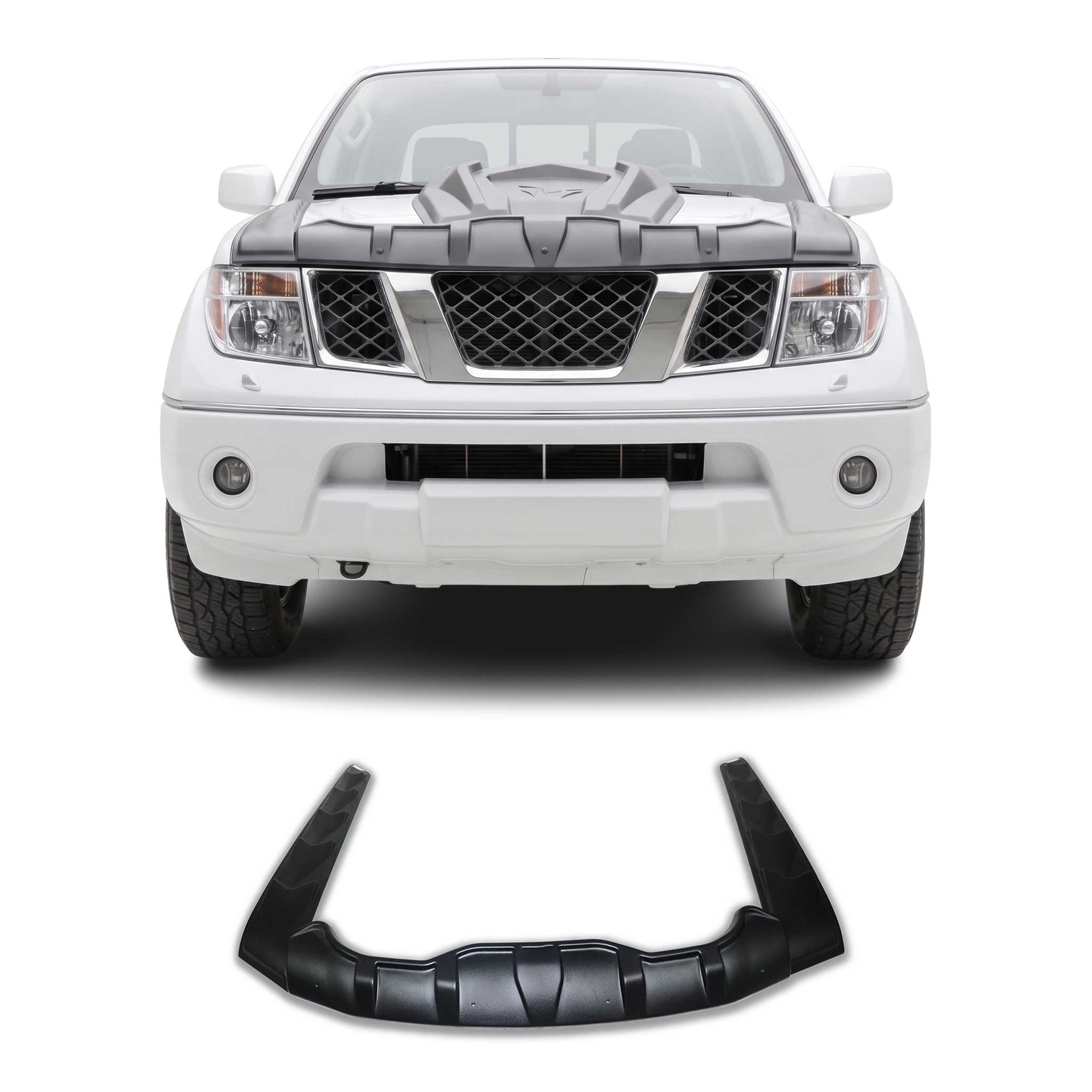 Deflecteurs d'air capot de voiture pour Nissan Navara PK 2006-2015 noir ABS 3x