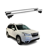 Barres de toit Transversales pour Subaru Forester IV 2013-2018 Aluminium Argent