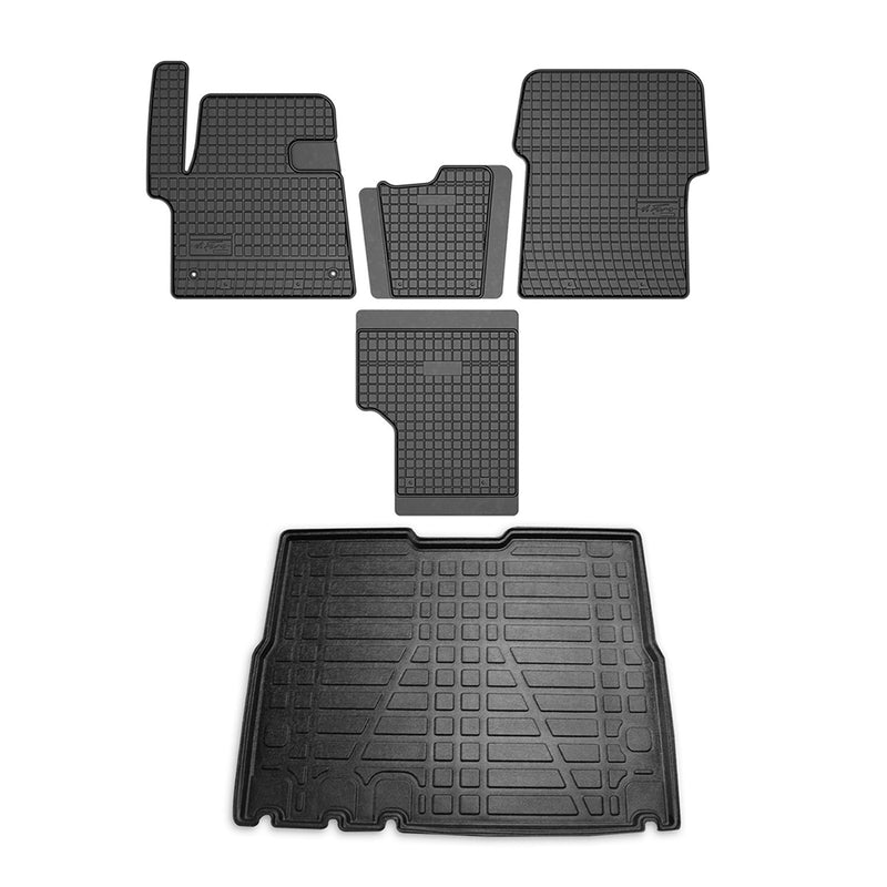 Kit Tapis de sol et coffre pour Peugeot Expert Traveller 2017-2023 TPE Noir