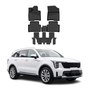OMAC Tapis de sol pour Kia Sorento mk4 2023-2026 Facelift caoutchouc TPE Noir