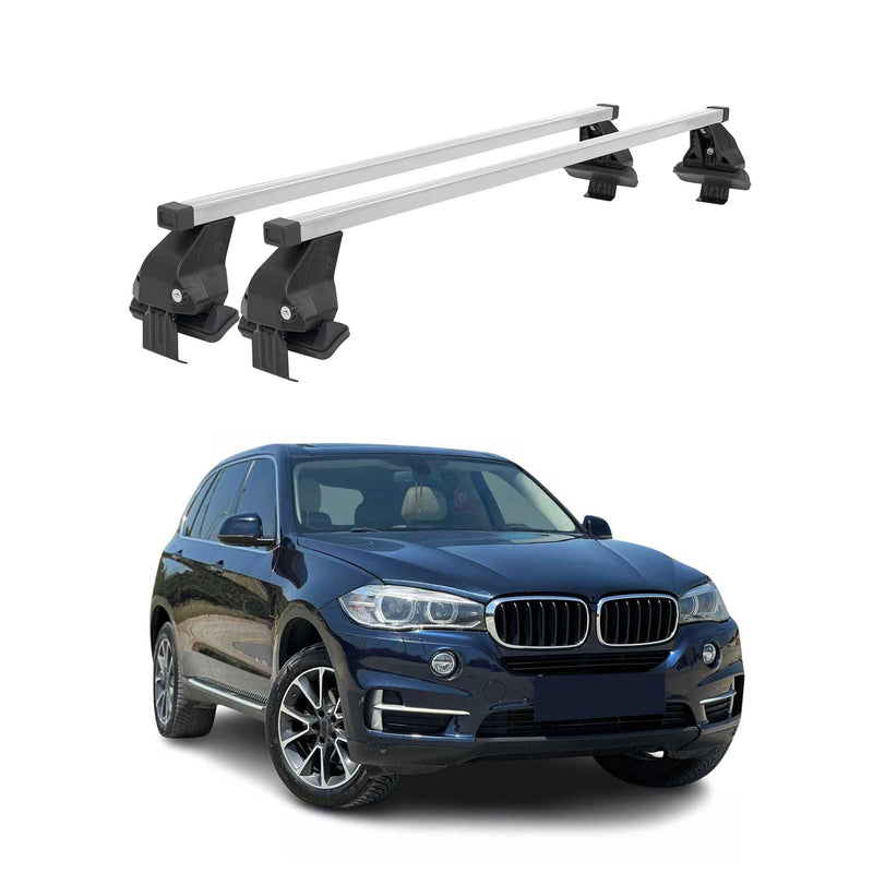 Barres de toit transversales Menabo pour BMW X5 F15 F85 2013-2018 Acier Gris