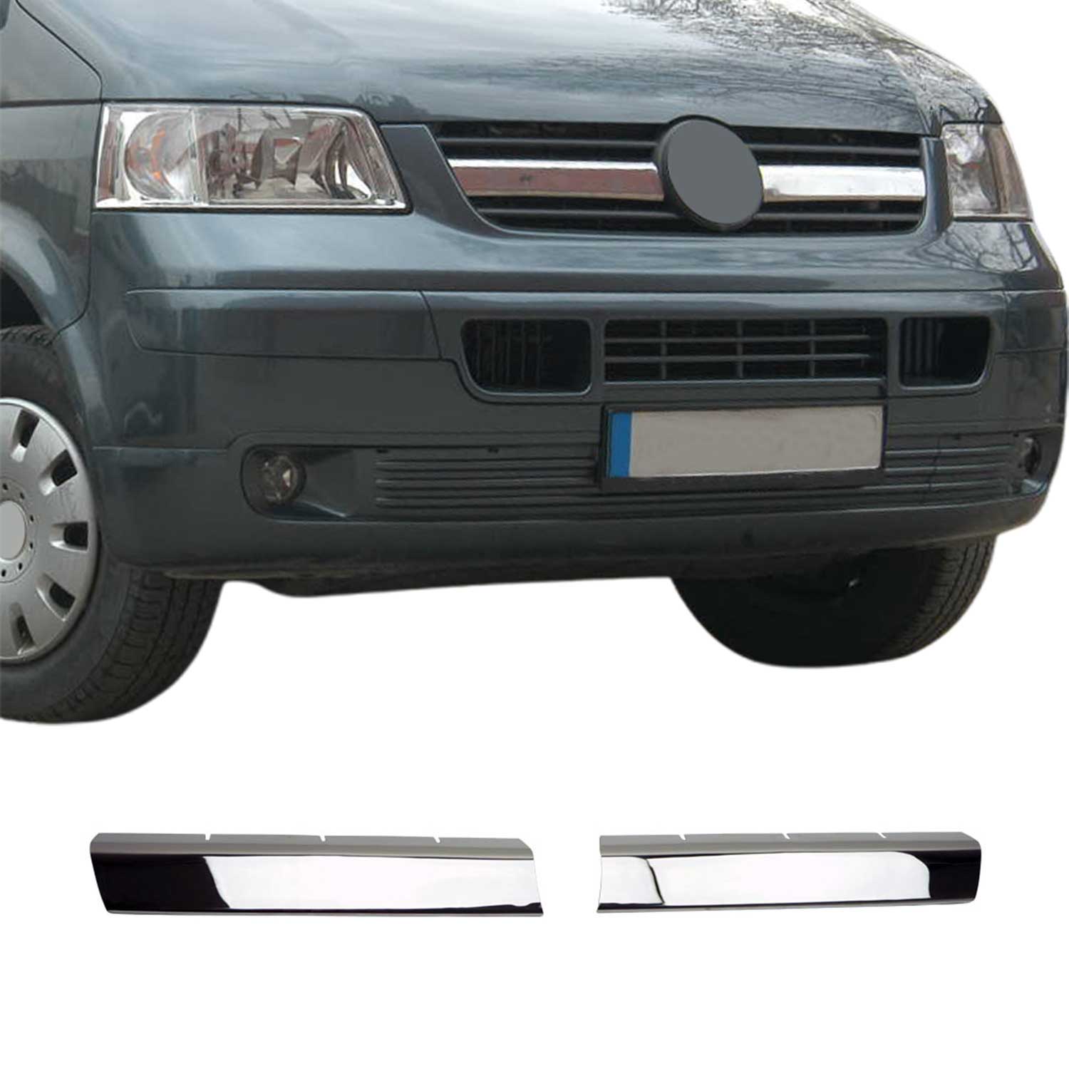 Moulure de Grille de Calandre pour VW Transporter T5 2003-2009 Acier 2Pcs