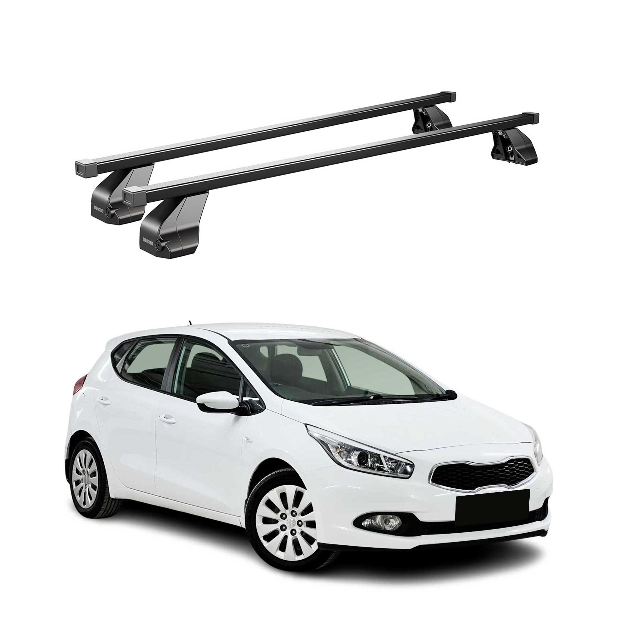 Barres Transversales Menabo pour Kia Ceed 2012-2018 Noir