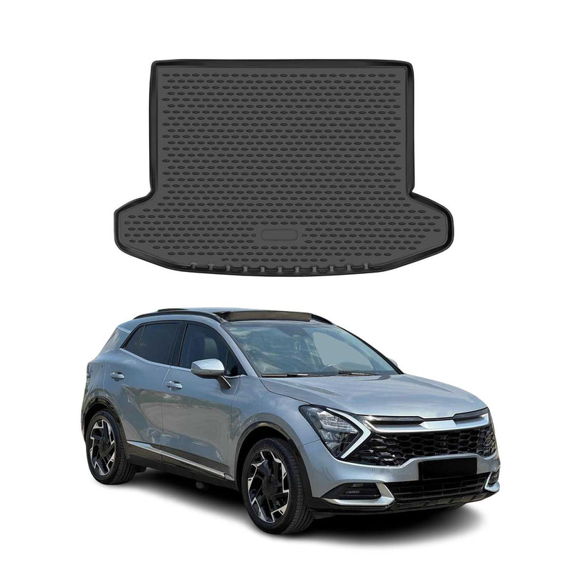 Tapis de Coffre pour Kia Sportage 2022-2025 TPE Noir