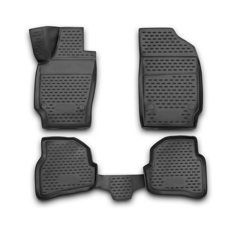 Tapis de sol pour VW Polo 2009-2014 HB en caoutchouc TPE 3D Noir 4Pcs