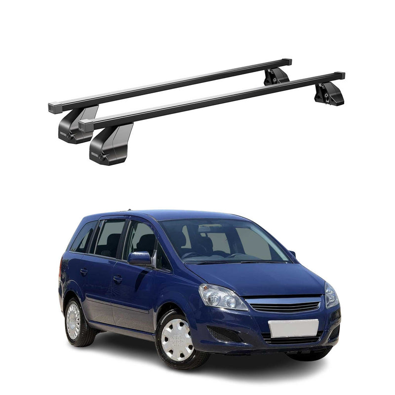 Barres Transversales Menabo pour Opel Zafira 2005-2008 Noir