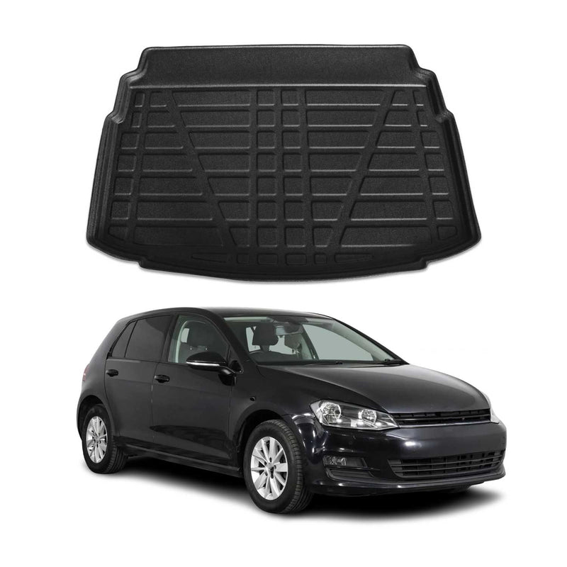 Tapis de Coffre pour VW Golf VII 2012-2022 en TPE Noir