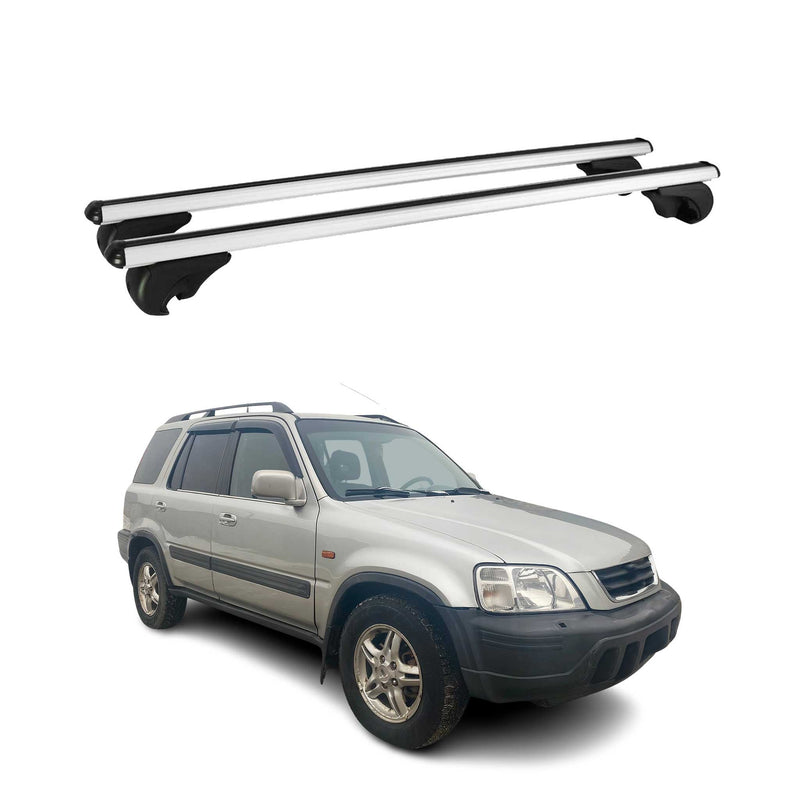 Barres de toit Transversales pour Honda CR-V 1995-2002 Aluminium Argent