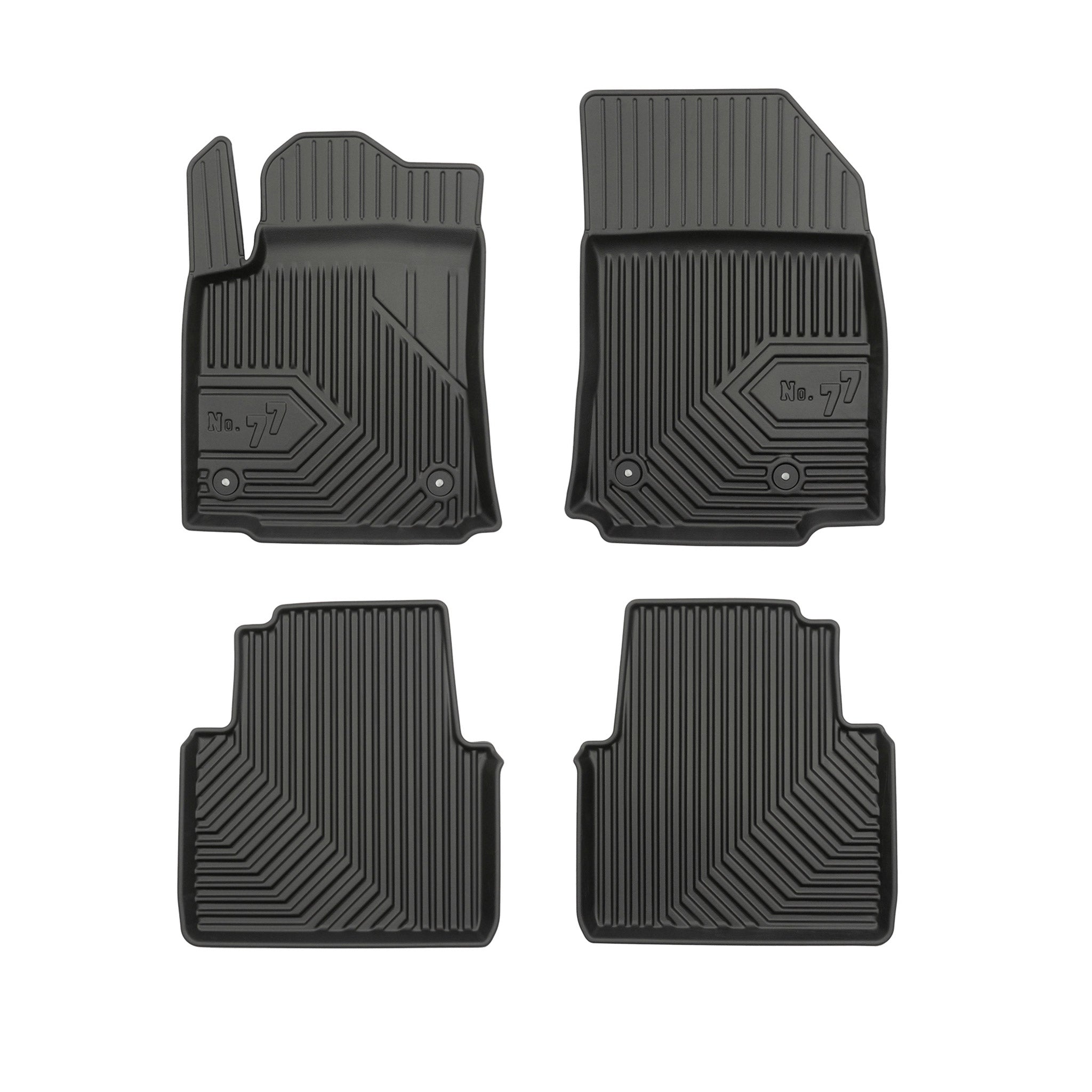 Tapis de Sol de Voiture pour Citroen C3 Aircross 2017-2024 TPE Durable Noir 4Pcs