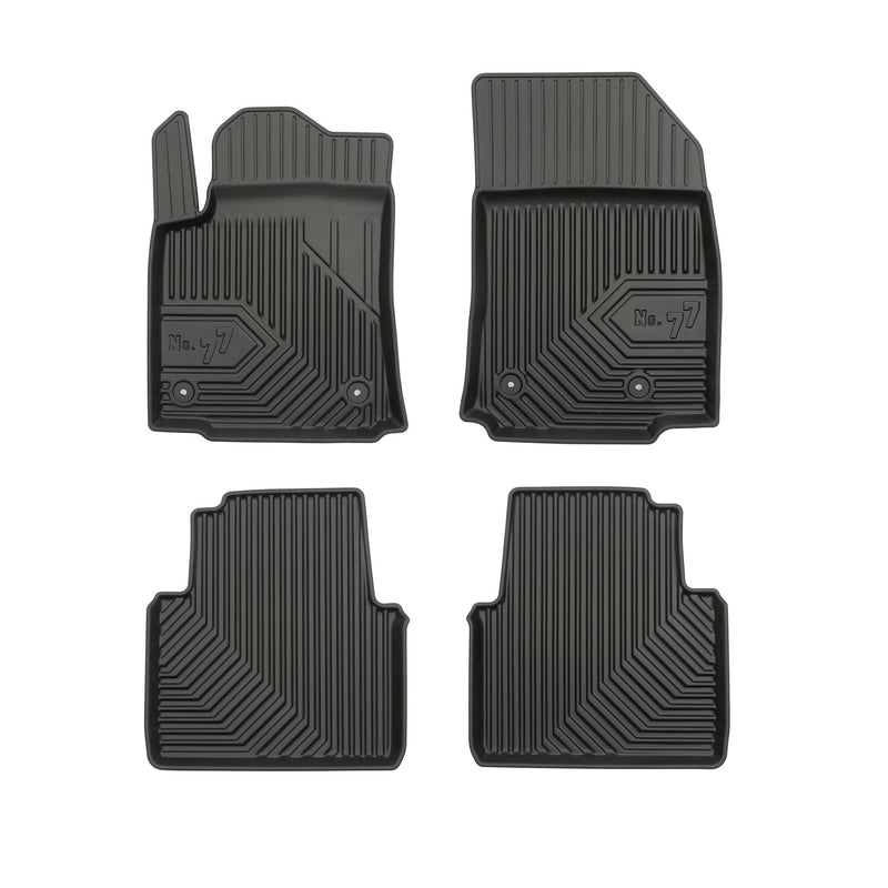 Tapis de Sol de Voiture pour Citroen C3 Aircross 2017-2024 TPE Durable Noir 4Pcs