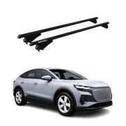 Menabo Barres de Toit Transversales pour Audi Q4 E-Tron 2021-2026 Alu Noir