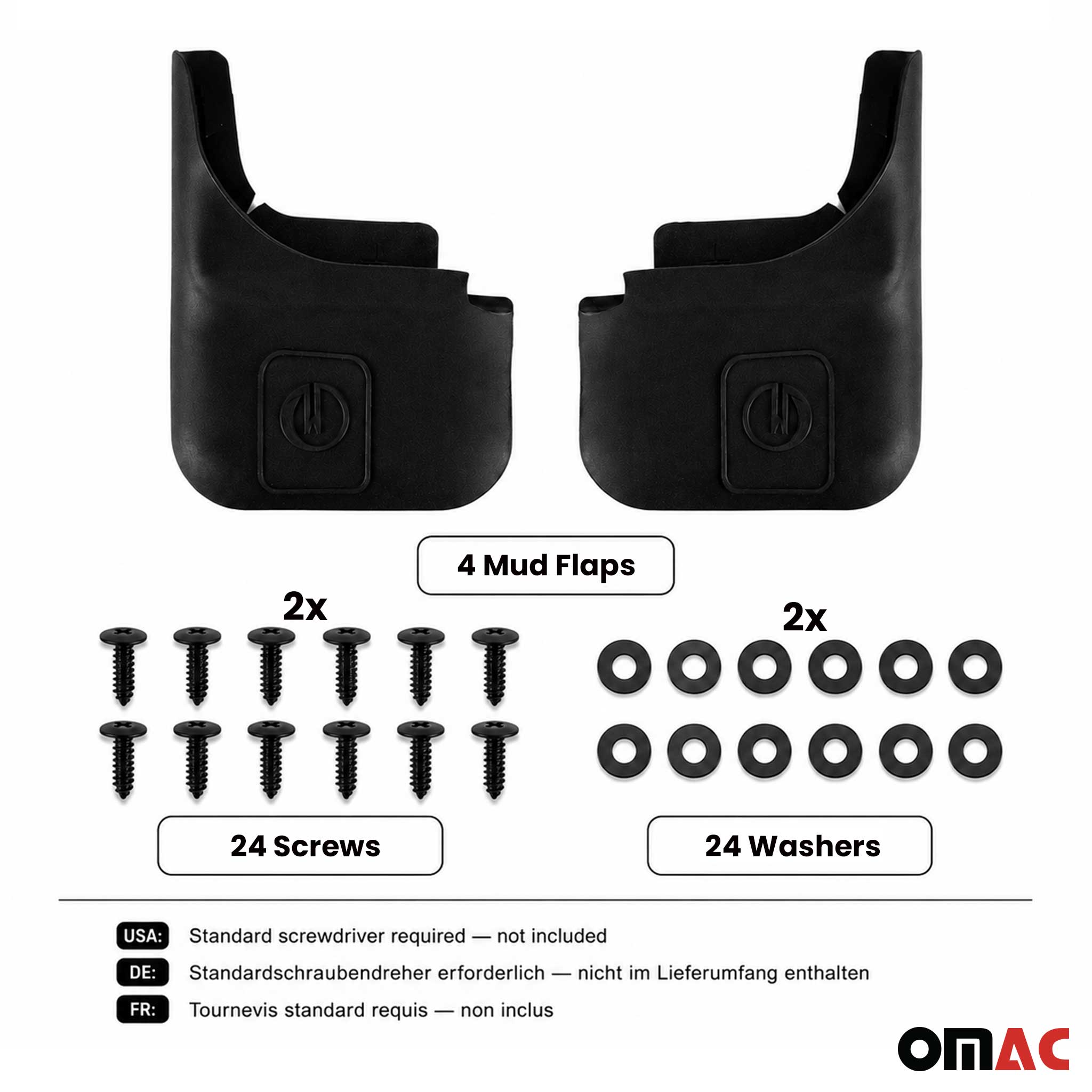 Avant Arrière Bavettes Garde-boue Trousse pour Voiture 4Pcs Universal