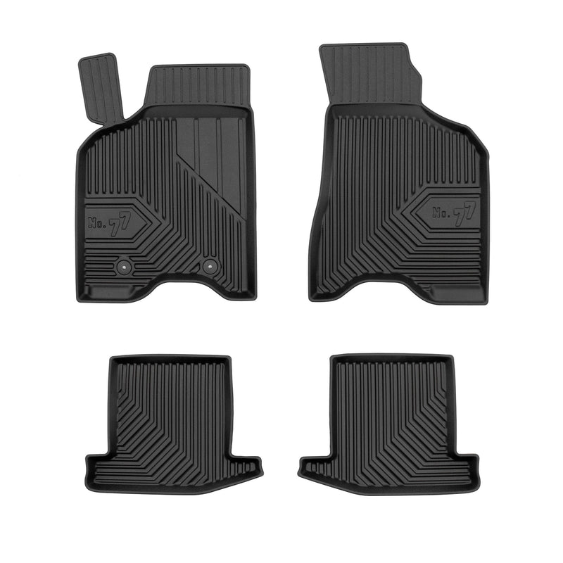 Tapis de Sol de Voiture No.77 pour VW Lupo 1998-2005 TPE Antidérapant Noir 4Pcs