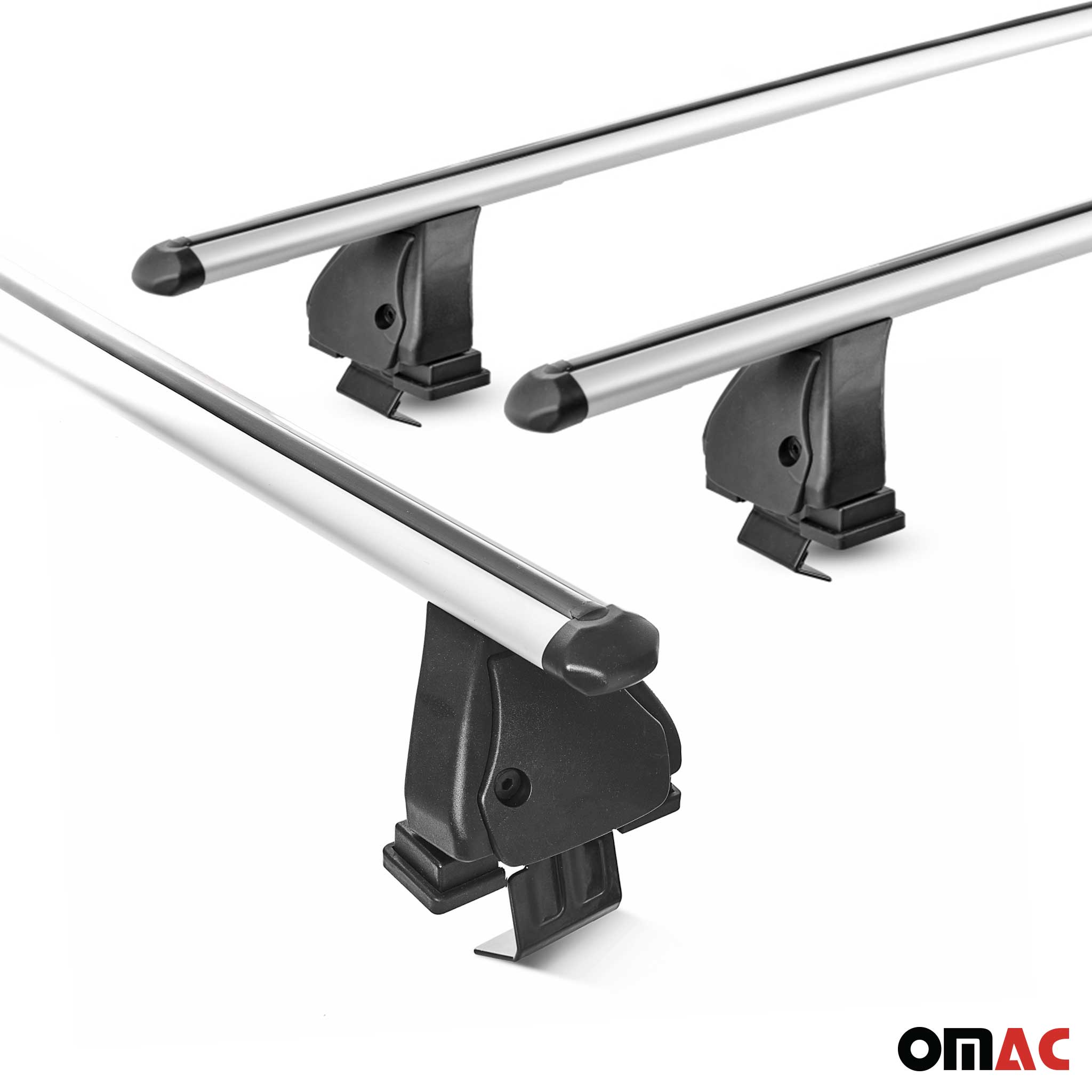 Barres de toit transversales Alu pour DR 3 2018-2026 TÜV 75 kg Gris 2Pcs
