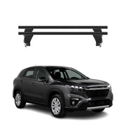 Menabo Barres de toit Transversales pour Suzuki Sx4 S-Cross II 2016-2021 FL Noir